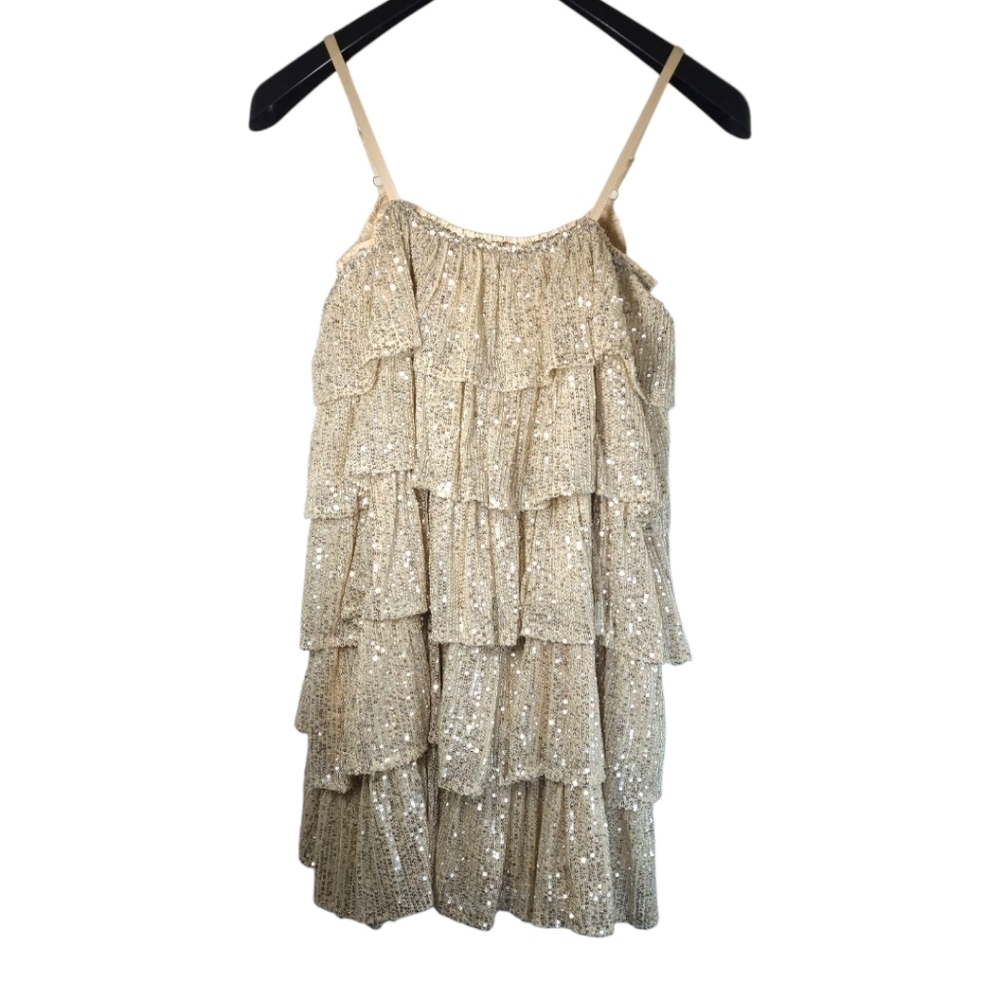 Vestique Sequin Tiered Party Dress Size Medium - Picture 2 of 13